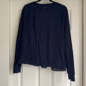 JCrew Eyelet Back Sweatshirt
